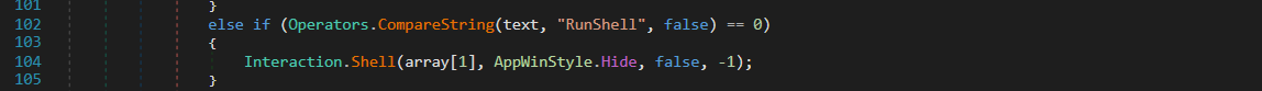 RunShell implementation
